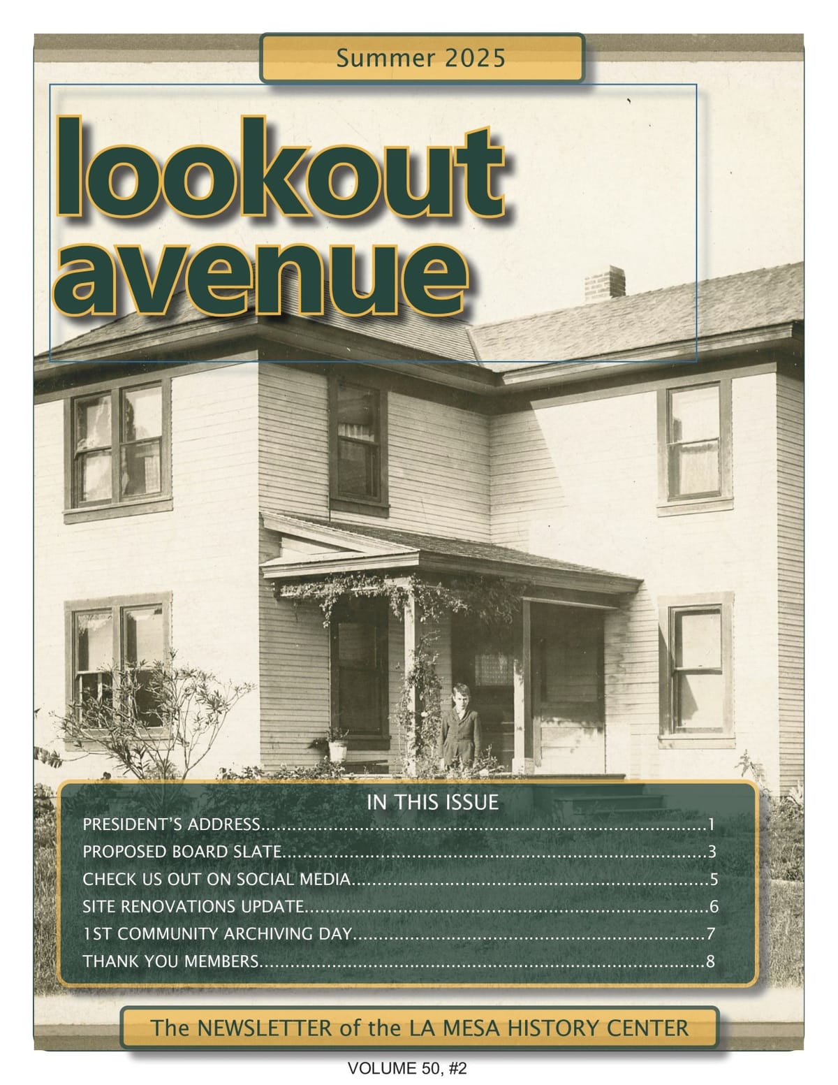 La Mesa History Center Newsletter Spring 2025